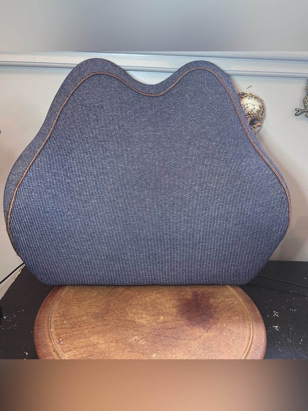 Cushii Lumbar Cushion Blue Back Support‎ Seat Cushion